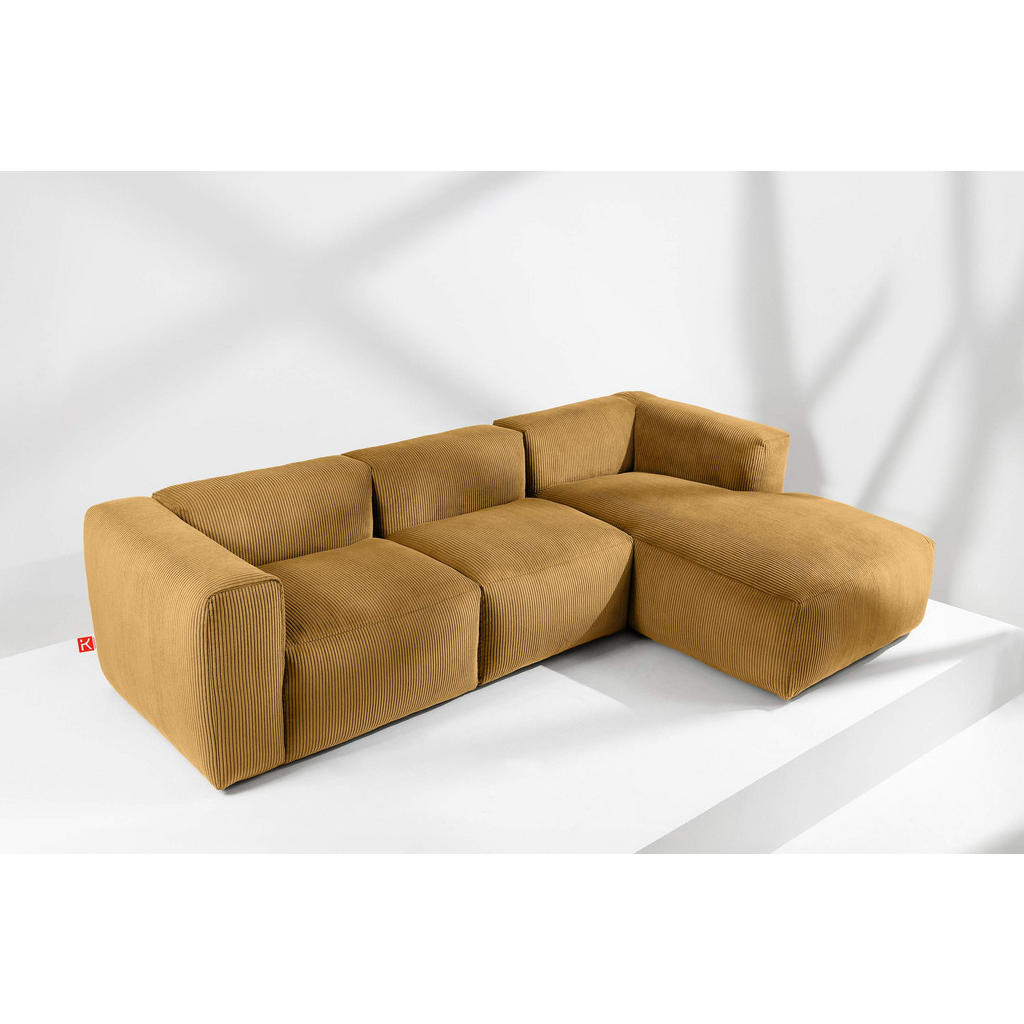 Thumbnail - Konsimo® Eckmodulsofa-Rechts, Gelb, Textil, einzeln stellbar,Freiform, 297x180 cm, Wohnzimmer, Sofas & Couches, Wohnland...