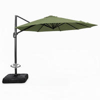 AMPELSCHIRM Castillo Grün mit Zentraler Stange Rund 35 x 35 m - Grün, Metall (350/350cm) - Concept Usine