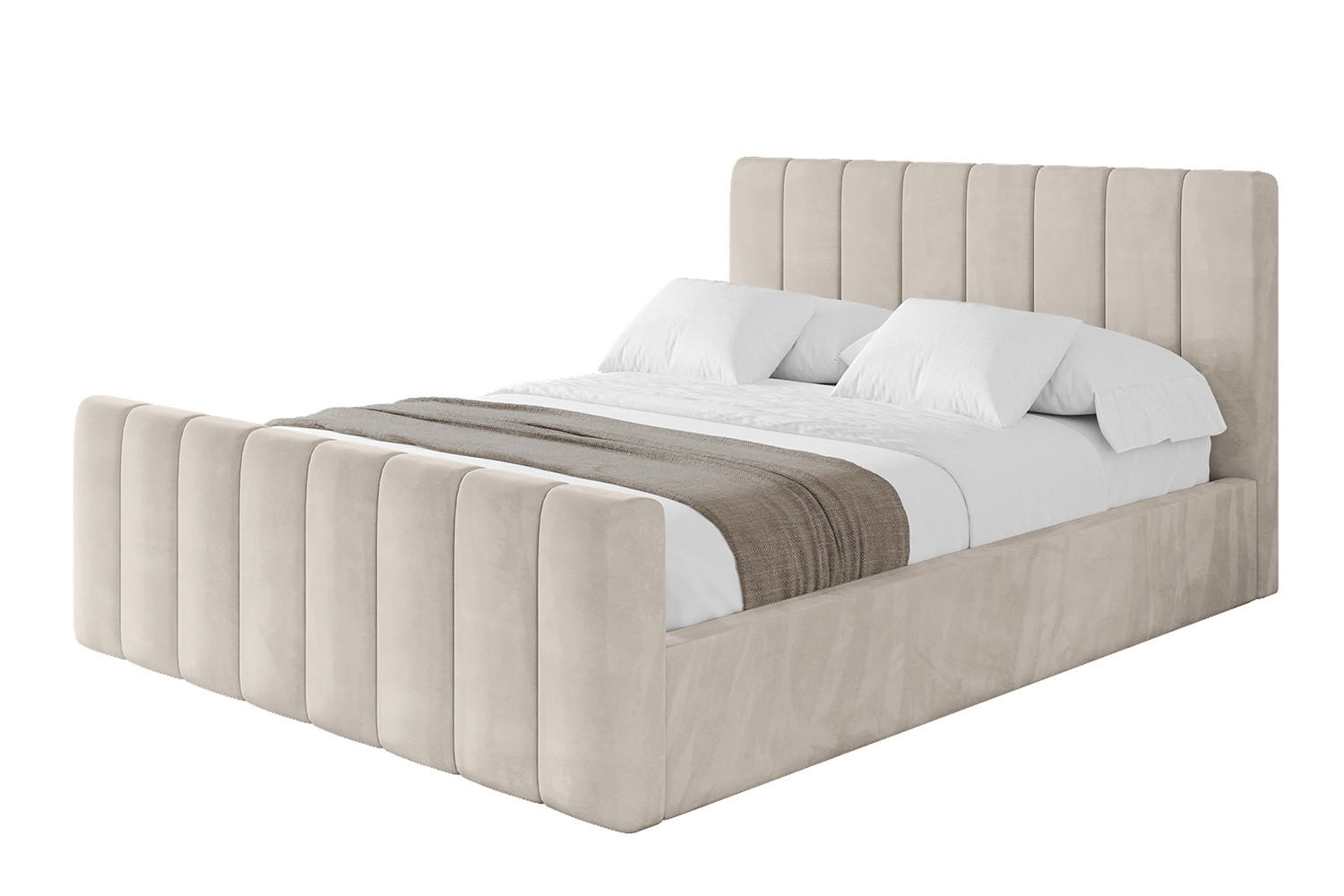 Altdecor Polsterbett Beige 140x200 cm