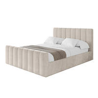 POLSTERBETT mit Bettkasten, Fußteil und Lattenrost, Boxbett mit Matratze H3/H4 - STERA-Z 140x200 Beige - Beige, Holzwerkstoff/Textil (140/200cm) - ALTDECOR