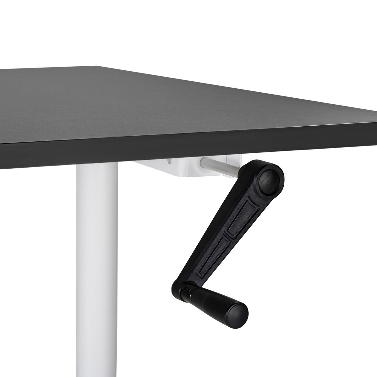 SCHREIBTISCH schwarzweiß 120/72 cm manuell höhenverstellbar Destin IV - Schwarz/Weiß, Holz (72/120/74cm) - Beliani