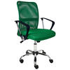 BÜROSTUHL Grün Best - Silberfarben/Schwarz, Textil (55/94/55cm) - Beliani