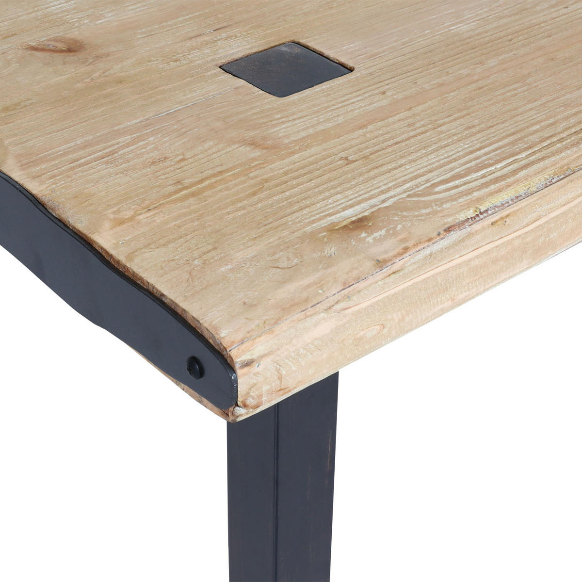 ESSTISCH Braun, Metall - Silberfarben/Braun, Holz (90/200/75cm) - MCW