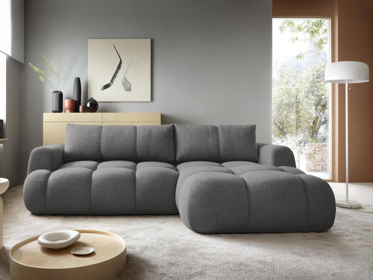 ECKSOFA Mitto, Seite: Rechts - Schwarz/Grau, Holz/Kunststoff (270/173cm) - MIRJAN24