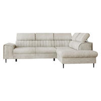 ECKSOFA Kadurin, Seite: Rechts - Schwarz/Naturfarben, Holz/Kunststoff (276/206cm) - MIRJAN24