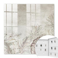 SCHLÜSSELBOX Weiß 30x30 cm – Türöffnung nach rechts - Subtiler Exotismus - Beige, Metall (30/30/5cm) - TULUP