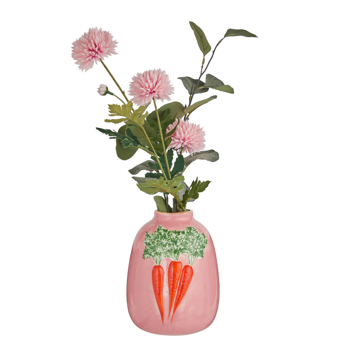 VASE Veggie Möhre - Dolomit - Rose - Rosa, Stein (18cm) - Butlers