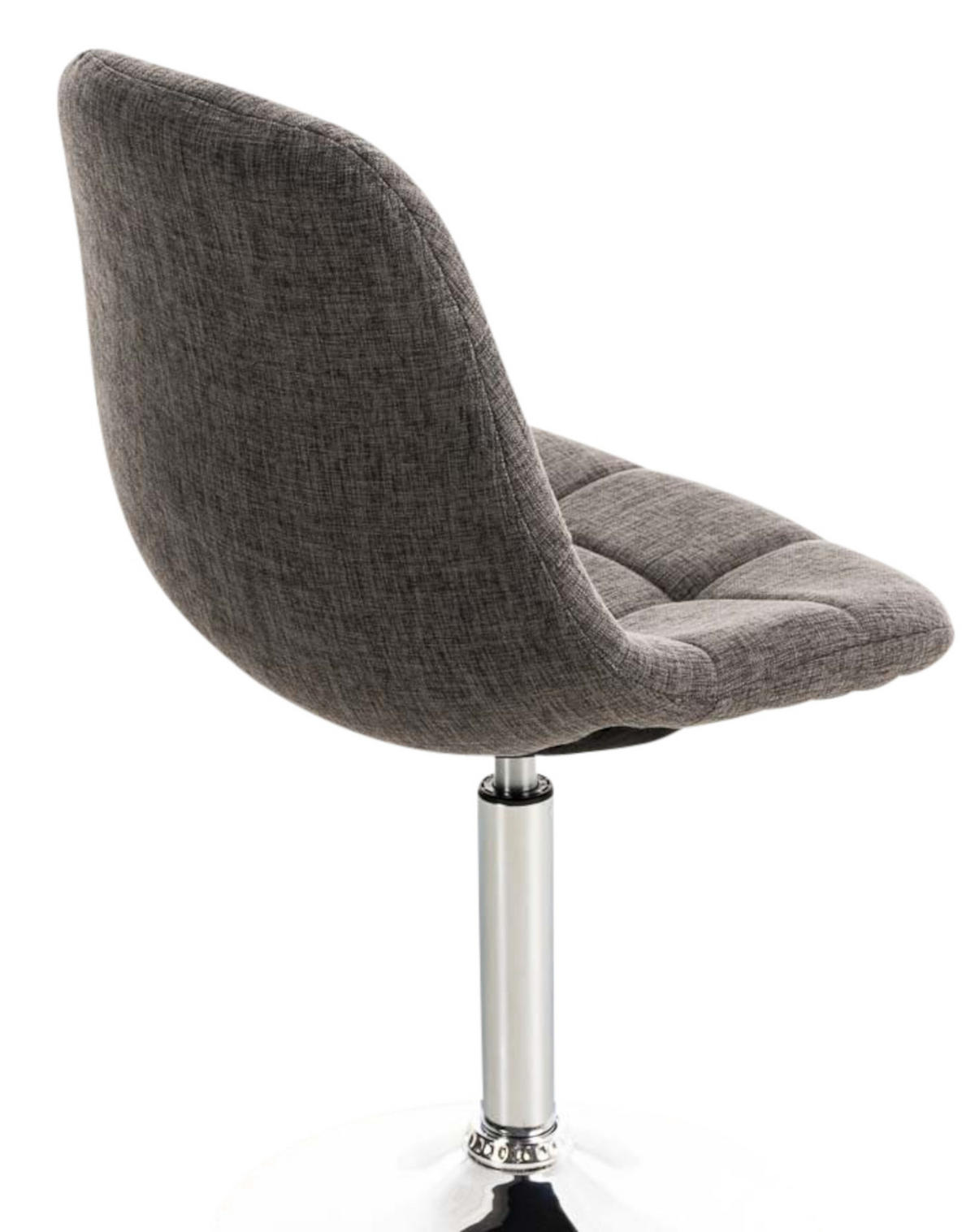 DREHSTUHL 2er Set Stoff hellgrau - Chromfarben/Hellgrau, Textil/Metall (48/84/52cm) - CLP