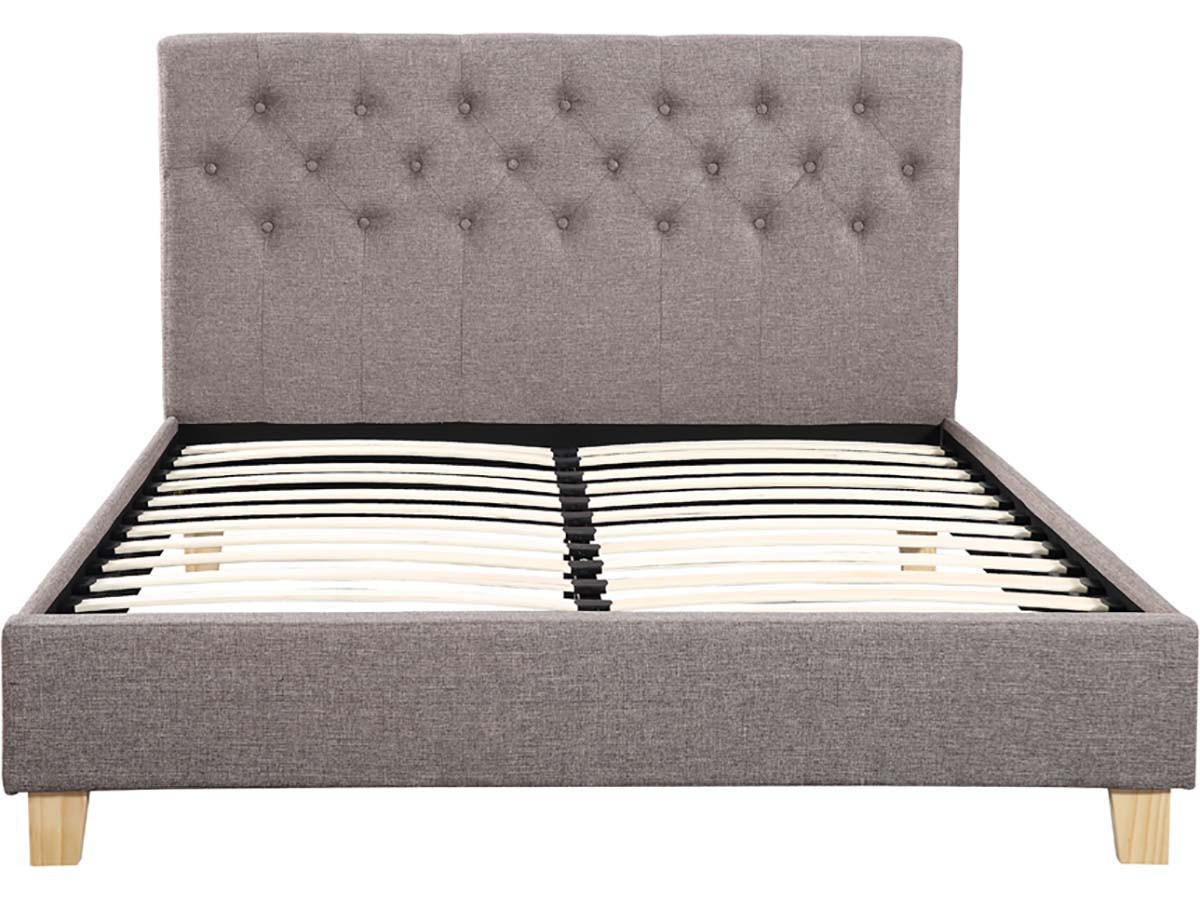 POLSTERBETT Emmy Taupe - Taupe, Textil (140/190cm) - Habitat Garten