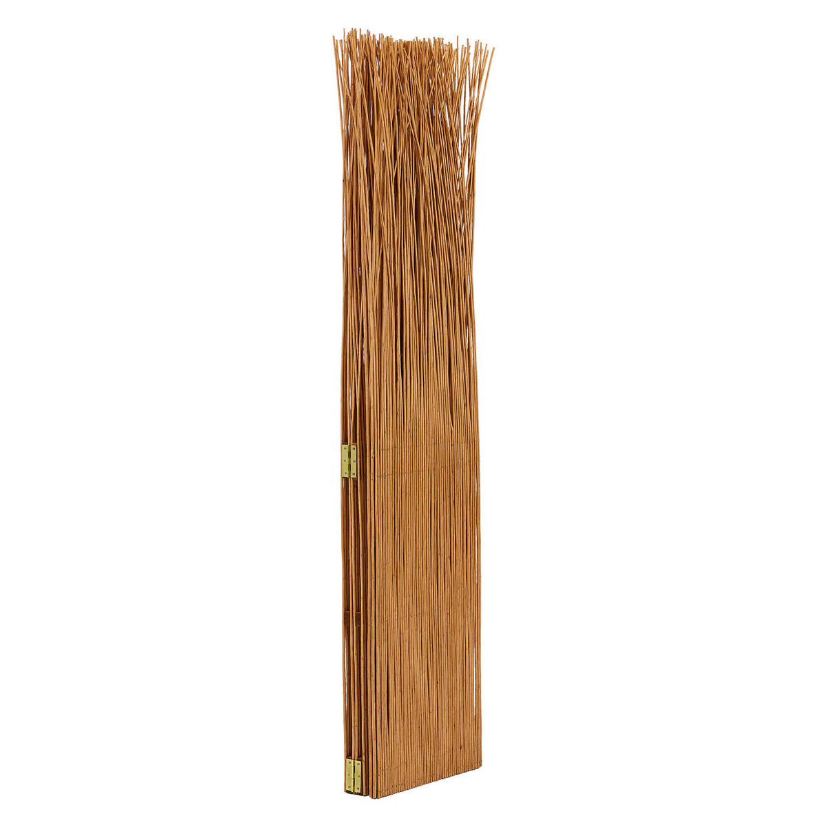 PARAVENT 3-tlg. 120/170 cm Hellbraun Weide - Hellbraun, Naturmaterialien (120/170/2cm) - Homestyle4u