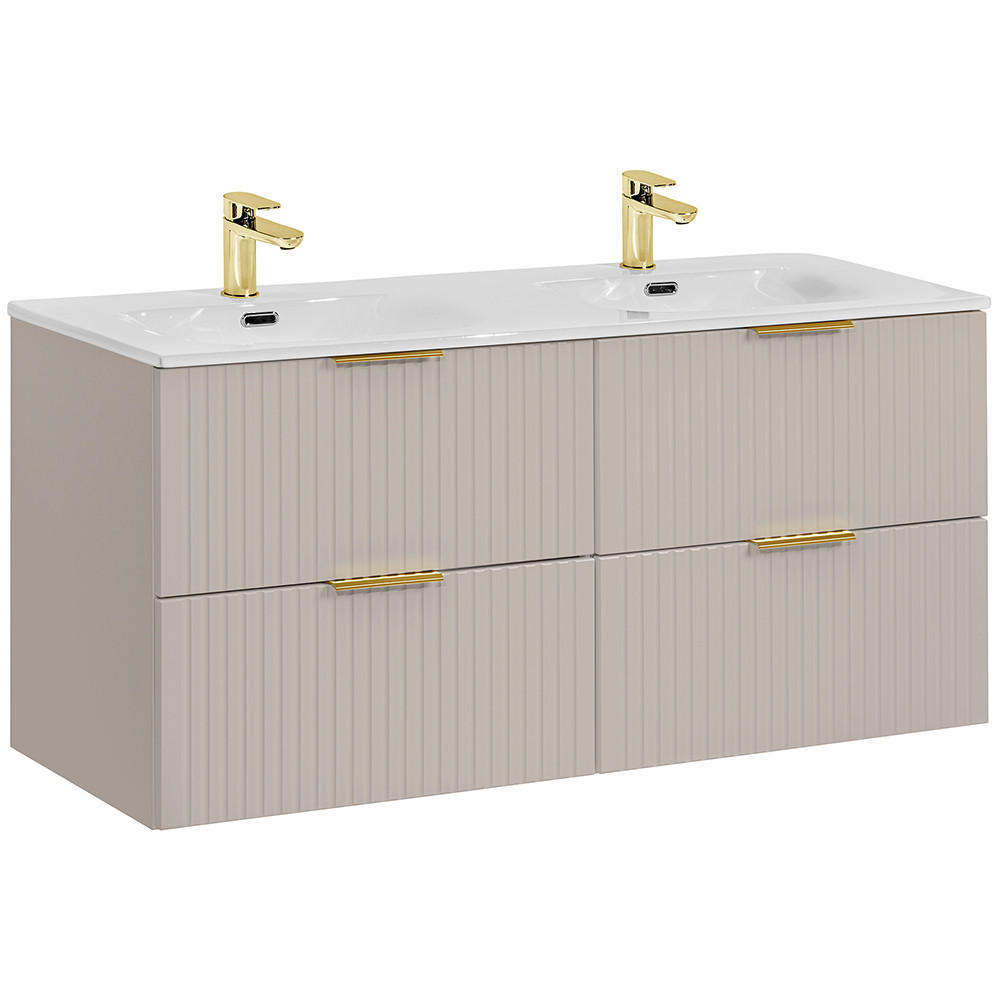 Lomado Doppelwaschtisch Beige 121x59x46 cm