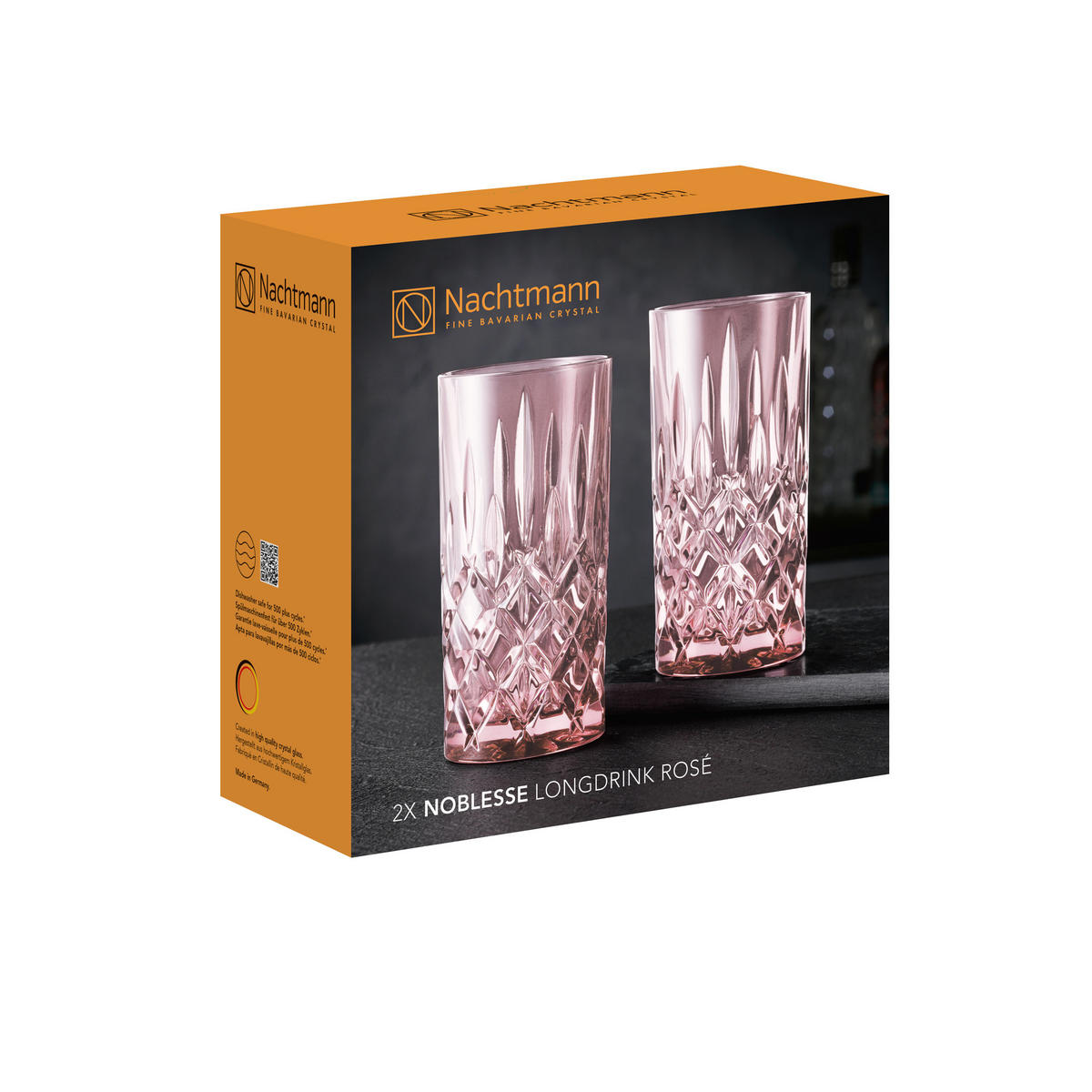 LONGDRINKGLÄSER Noblesse Colors Rosé 395 ml 2er Set - Rosa, Glas (0.395L) - Nachtmann