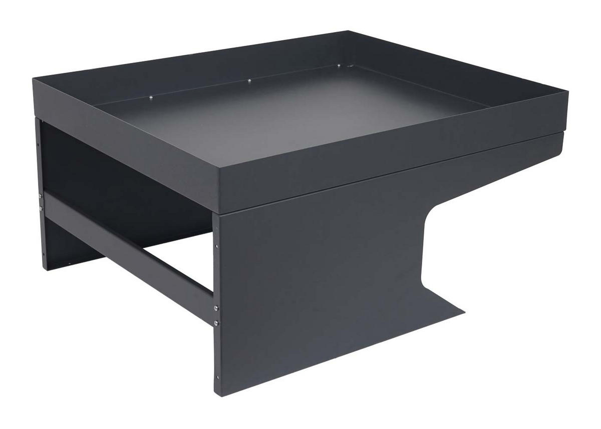 MÄHROBOTER-GARAGE mit Pflanzkasten 37x60x70cm Metall Anthrazit - Anthrazit, Metall (60/37/70cm) - PROREGAL