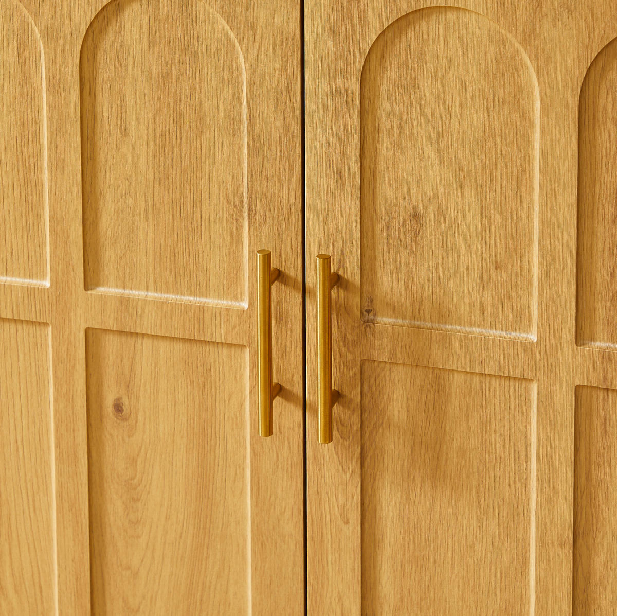 SIDEBOARD 169/40/80 cm in Naturfarbe mit 4 Türen & viel Stauraum - Naturfarben, Holzwerkstoff (169/80/40cm) - BEAOK