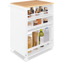 UNIVERSALWAGEN Bengt Weiß-Eiche - Multicolor/Weiß, Naturmaterialien/Holz (38/79/50cm) - BoMoe