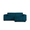 ECKSOFA rechts Kendal aus Samt marineblau 4 Sitzplätze - Blau, Textil (173/256cm) - Micadoni