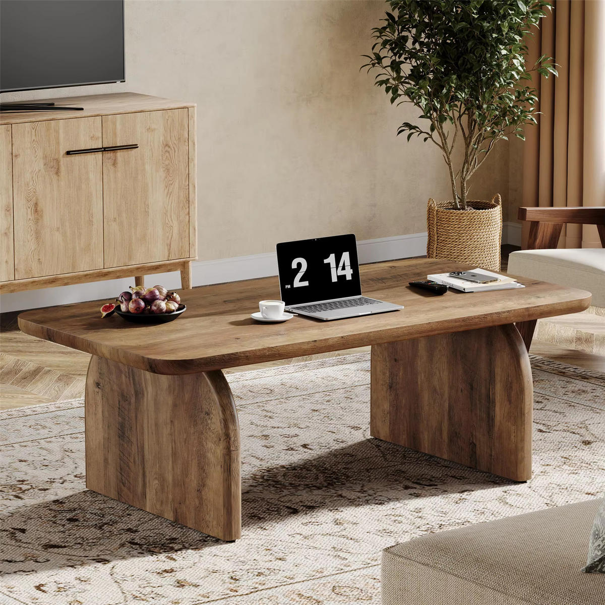 COUCHTISCH Holz 120 cm im Farmhouse-Stil - Braun, Holz (60/120/51cm) - Kaket