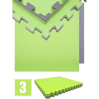 BODENSCHUTZMATTE 90x90x2 cm, Grün, 3er Set - Grün, Kunststoff (90/90/2cm) - eyepower