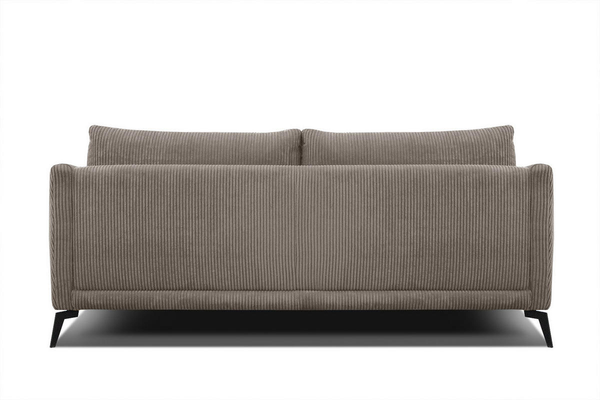 SOFA VILT 3-Sitzer, taupe - Taupe/Schwarz, Holzwerkstoff/Kunststoff (202/89/94cm) - Courtois Laville