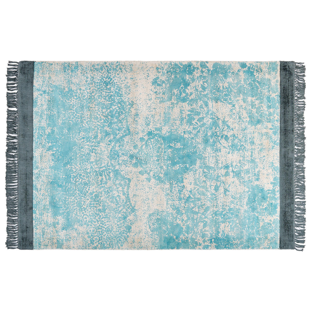 KURZFLOR-TEPPICH Akarsu 230/160 cm - Blau, Naturmaterialien (160/230cm) - Beliani
