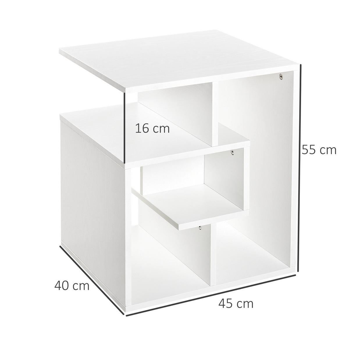 BARTISCH Weiß 1 Stück - Weiß, Kunststoff (45/40/55cm) - GiPP