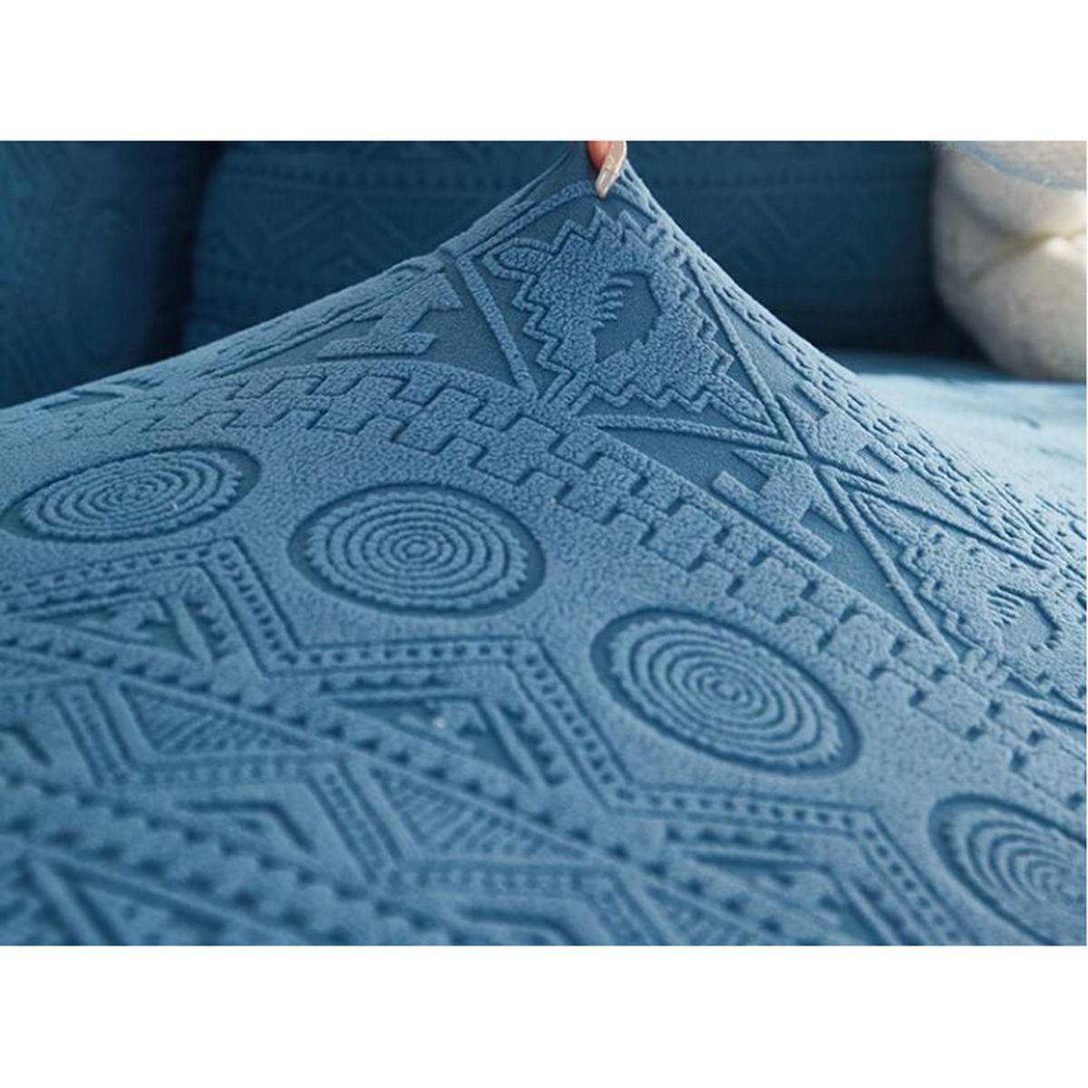 SOFABEZUG Blau 4-Sitzer 235–300 cm - Blau, Textil (235/300cm) - Kaket