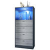 KOMMODE Pino Fronten in Avola-Anthrazit - Anthrazit, Holzwerkstoff (56/125/36cm) - Vladon