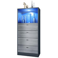 KOMMODE Pino Fronten in Avola-Anthrazit - Anthrazit, Holzwerkstoff (56/125/36cm) - Vladon