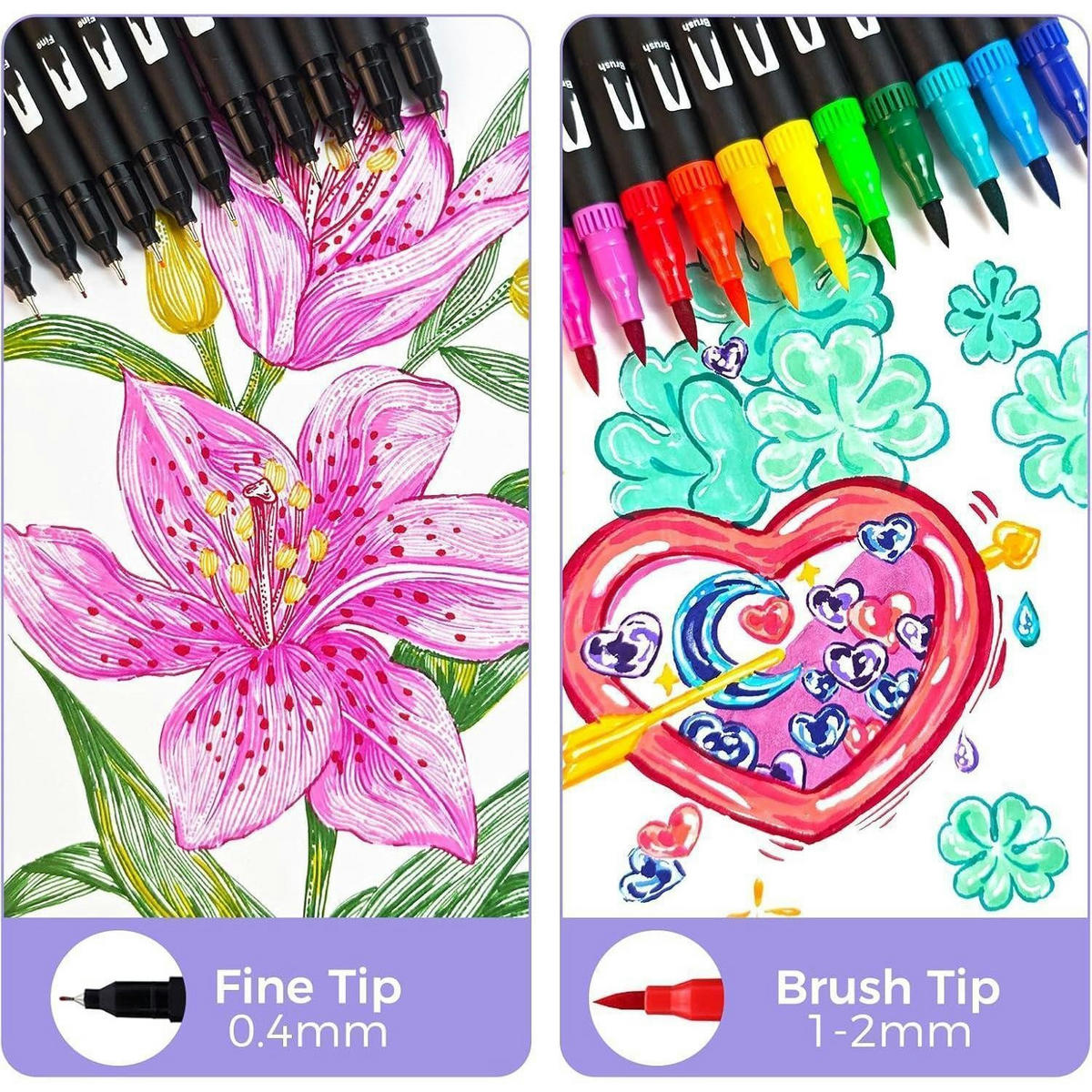 FILZSTIFTE 120-teiliges Set mit Tragetasche - Multicolor, Kunststoff (21/7/28cm)