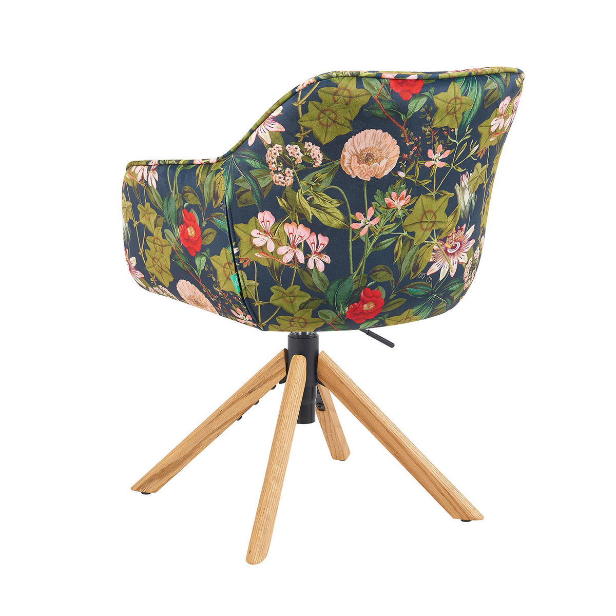BÜROSTUHL Mika-Olea - Honigeiche/Multicolor, Eichenholz/Holz (60/83/61cm) - DUBI Möbel