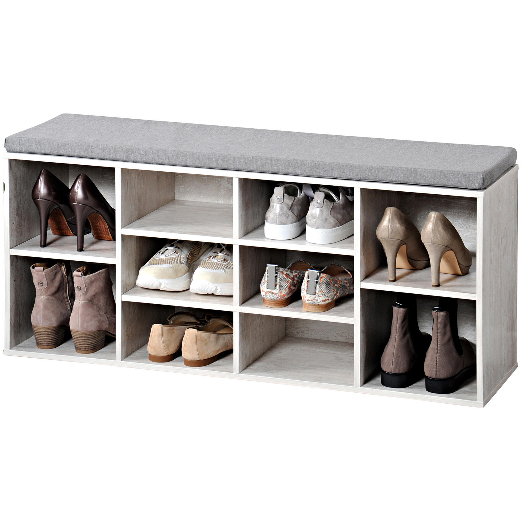 Kesper Schuhregal Grau 29.5x48x103.5 cm