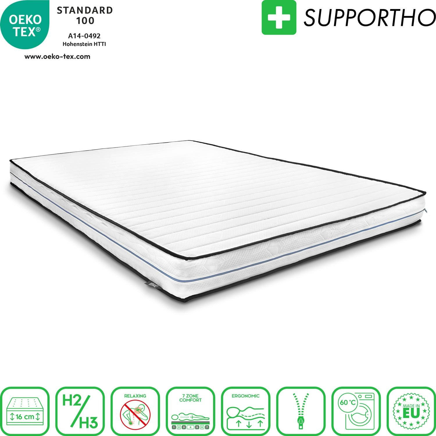 MATRATZE Basic 140x200 cm - Weiß, Textil (140/200cm) - Supportho