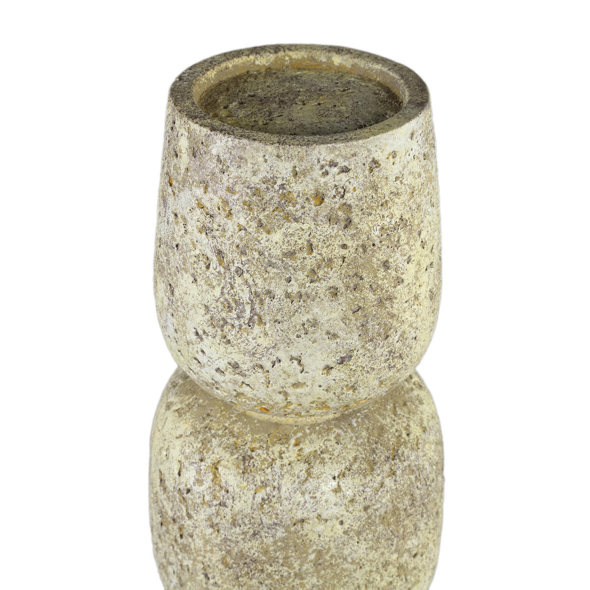 KERZENHALTER Terrina Beige 16/16/90cm - Beige, Stein (16/90/16cm) - PTMD Collection