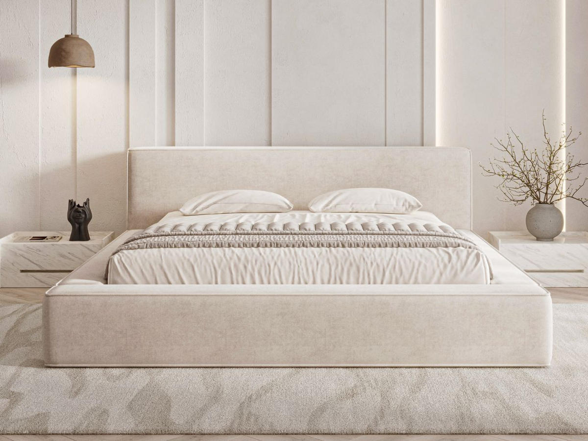 POLSTERBETT Mali 180x200 Beige - Beige, Textil (180/200cm) - Graingold