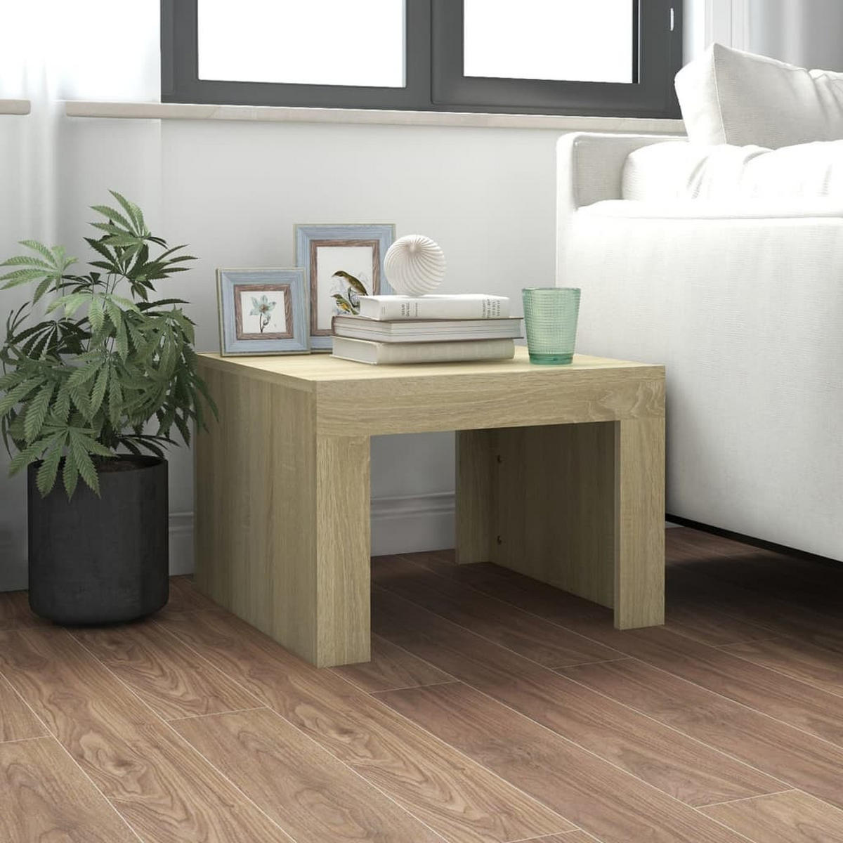 COUCHTISCH Sonoma-Eiche 50x50x35 cm Holzwerkstoff - Braun, Holzwerkstoff (50/50/35cm) - furnicato