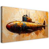 LEINWANDBILD U Boot 120x60cm - Beige, Textil (120/60cm) - Feeby