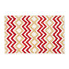 BADEMATTE 50/80 cm Chevron-Muster, Baumwolle - Orange, Textil (50/80cm) - Homescapes
