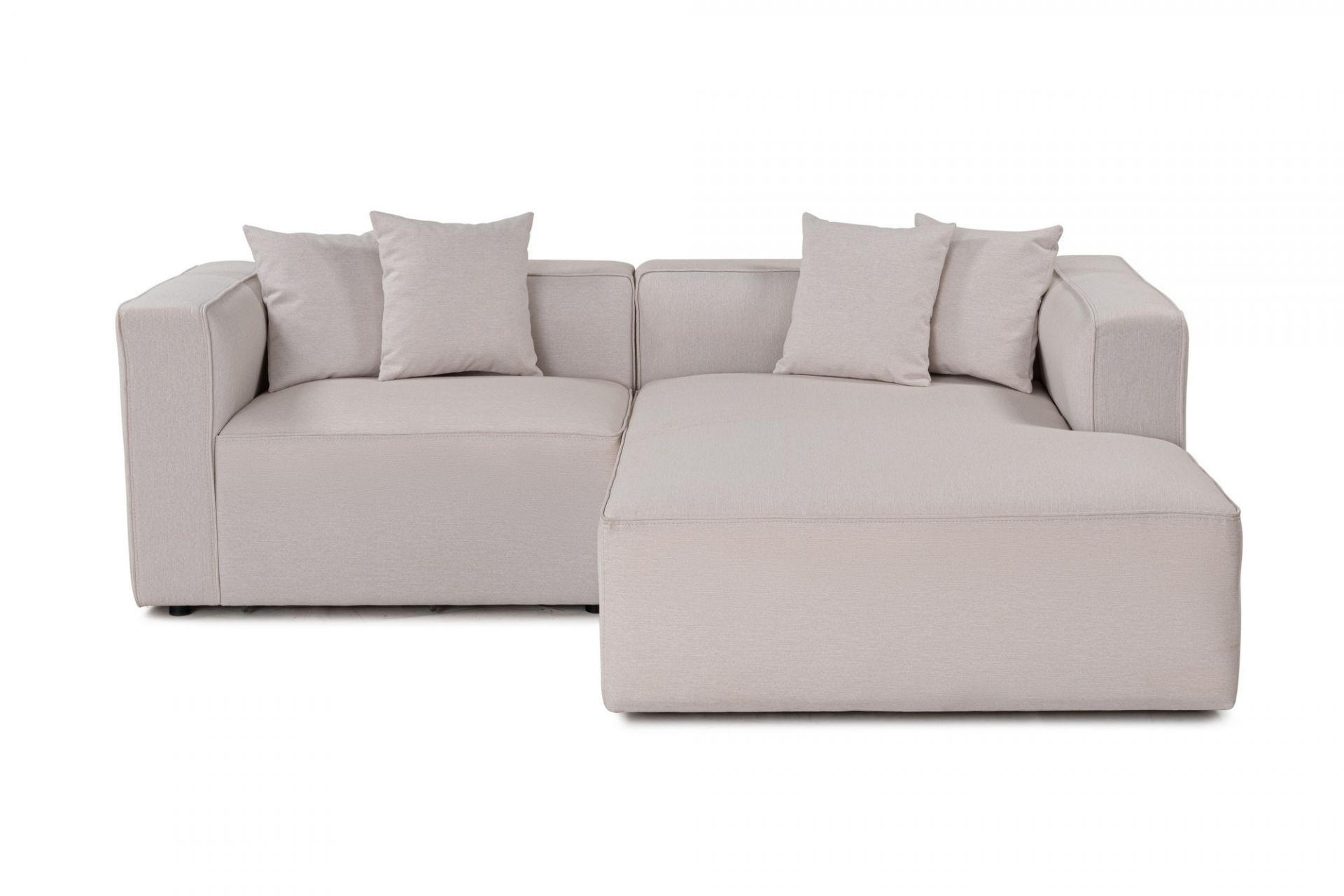 myHomelando Ecksofa Grau 230x180 cm