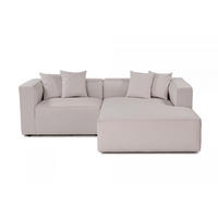 ECKSOFA breites XL-Design - Schwarz/Grau, Holz/Kunststoff (180/230cm) - myHomelando