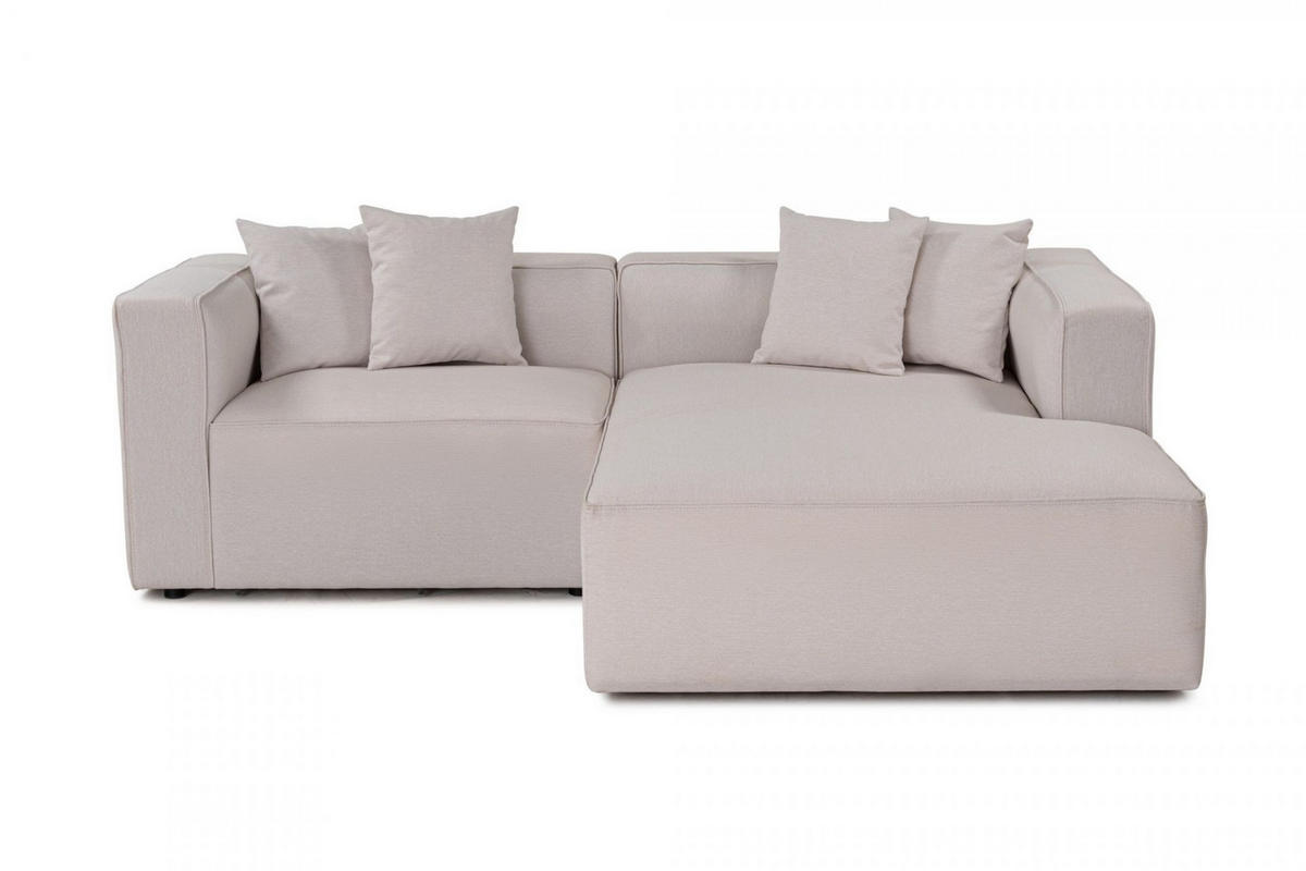 ECKSOFA breites XL-Design - Schwarz/Grau, Holz/Kunststoff (180/230cm) - myHomelando