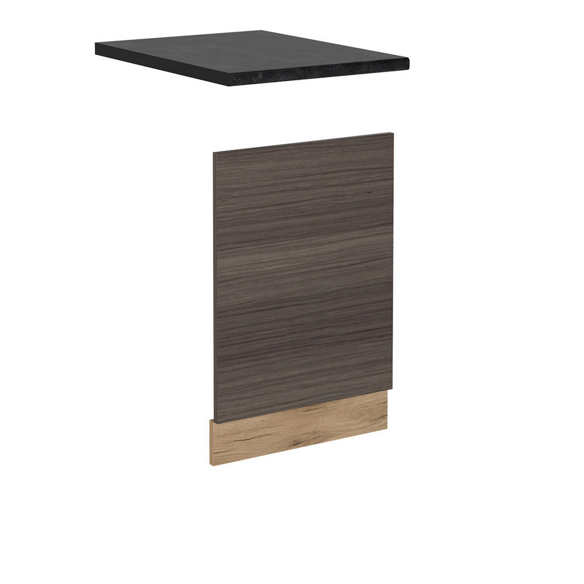 GESCHIRRSPÜLBLENDE R-Line Edelgrau 45 cm , AP Anthrazit - Honigeiche/Eiche Wotan, Holzwerkstoff (45/57.2/1.6cm) - Vicco