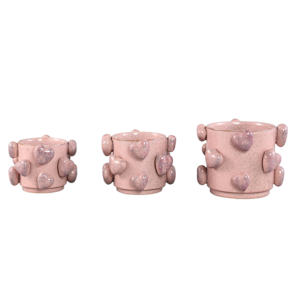 TOPF Valentin Rosa 22/21.5/17cm - Pink, Keramik (17cm) - PTMD Collection