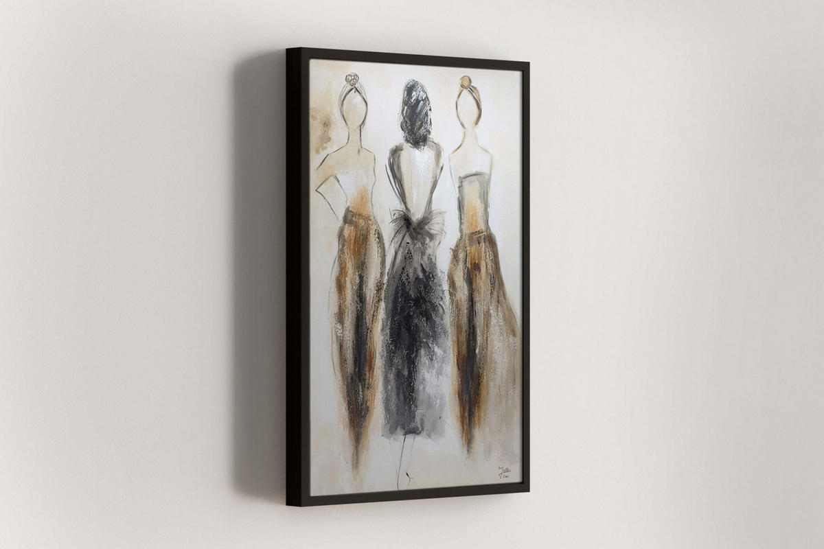 OLEJOMAĽBA 60/90 cm, Zvieratá - hnedá/béžová, drevo/textil (60/90cm) - KUNSTLOFT