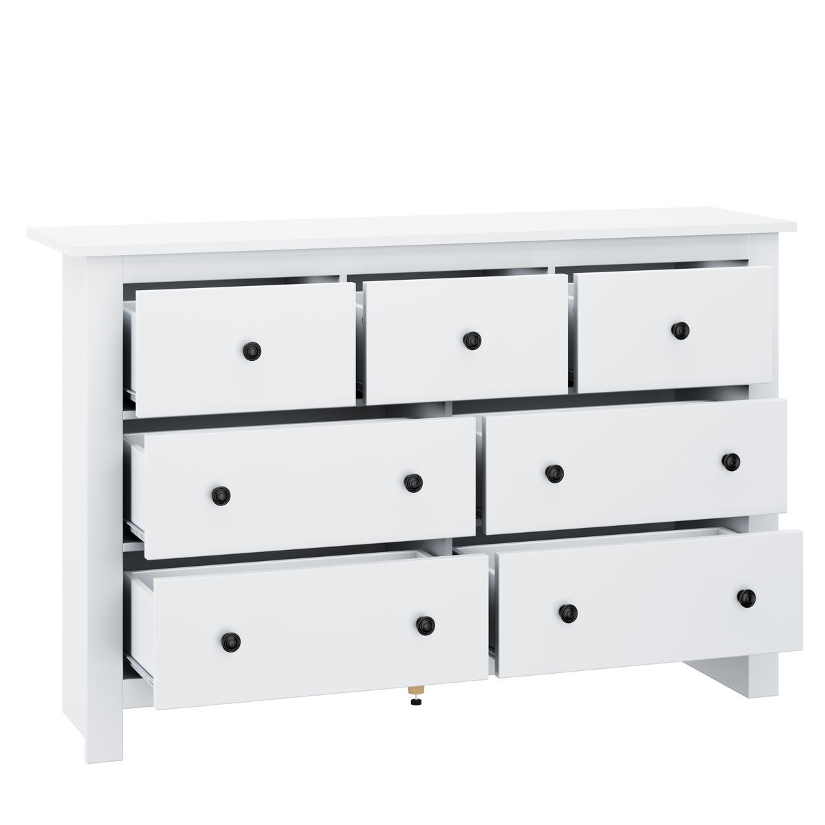 ESSZIMMERSCHRANK, 7 Schubladen, Buffet, Weiß - Weiß, Holzwerkstoff (40/89/152cm) - FLIEKS