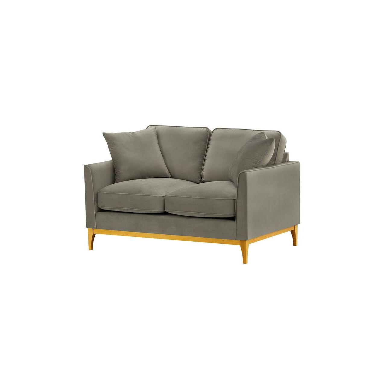 ZWEISITZER-SOFA Linara-Velluto 17 - Braun, Holz/Textil (141/91/95cm)