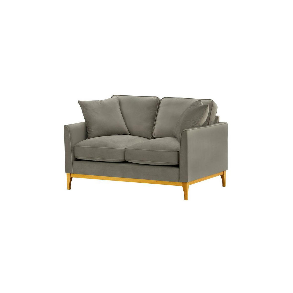 ZWEISITZER-SOFA Linara-Velluto 17 - Braun, Holz/Textil (141/91/95cm)