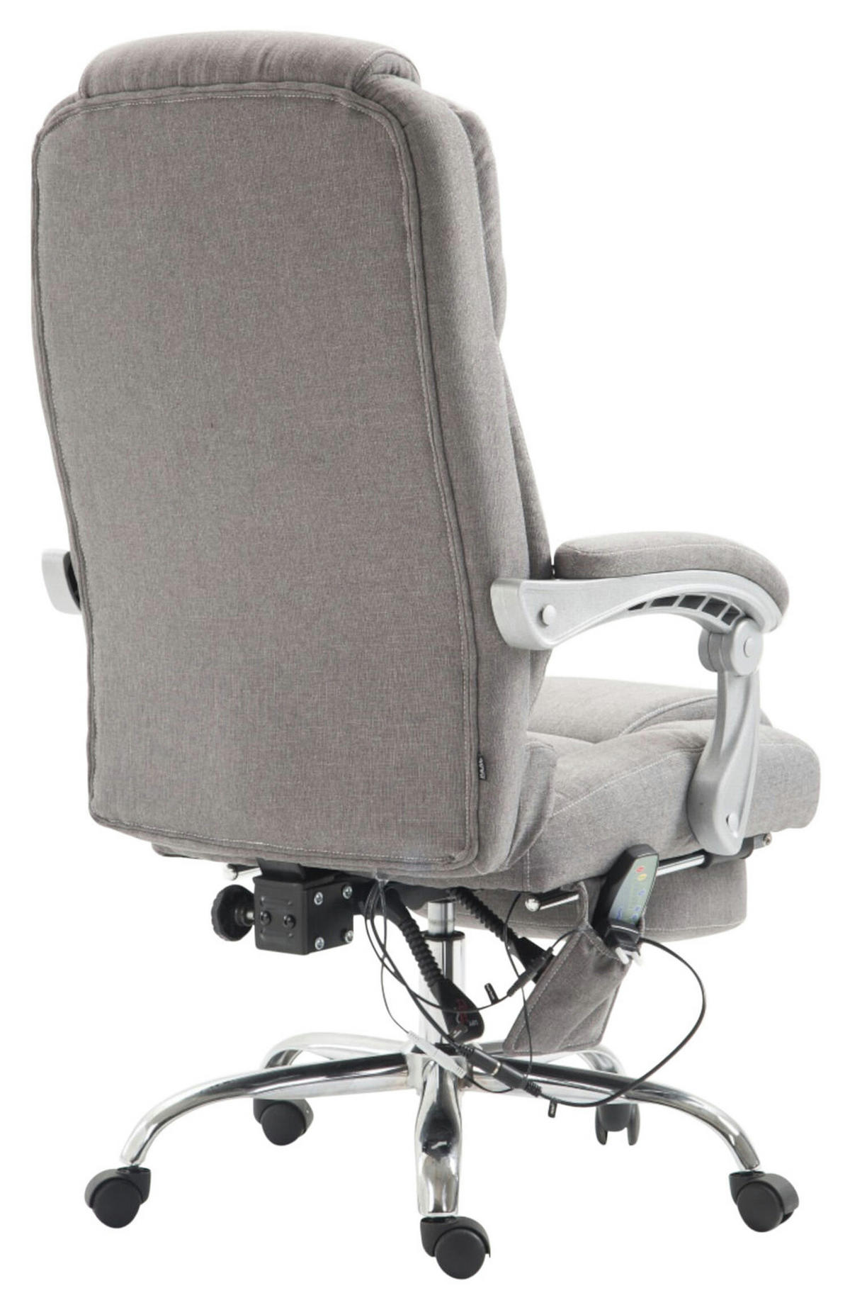 BÜROSTUHL Pacira, Stoff mit Massagefunktion Grau - Grau, Textil/Metall (68/127/64cm) - TPFLiving