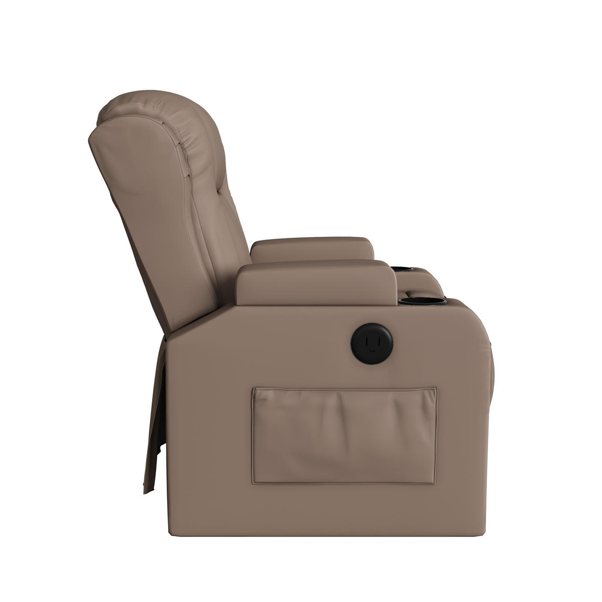 ELEKTRIČNI masažni stol z ogrevanjem, USB, Braun - rjava, les (93/105/102cm)