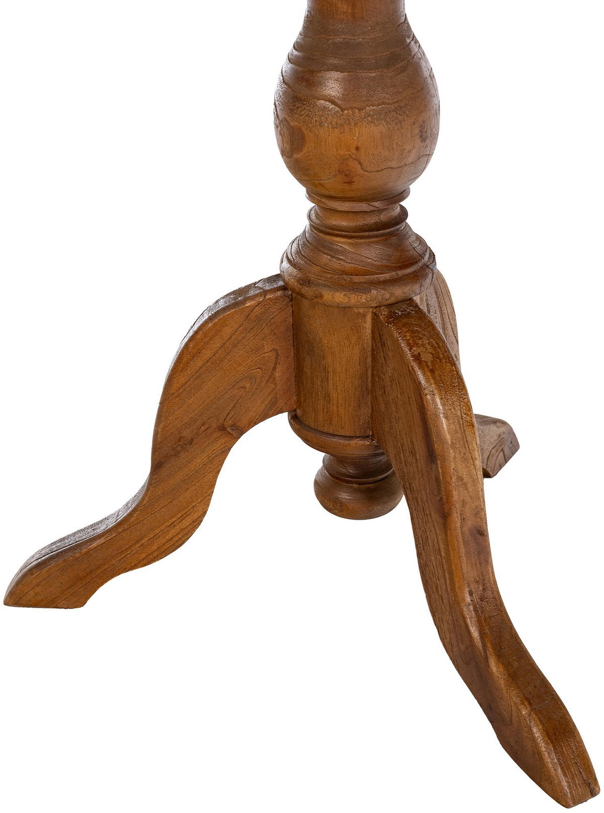 BEISTELLTISCH rund 50 cm Holz Braun - Eukalyptusholzfarben/Braun, Holz (50/50/64cm) - CLP