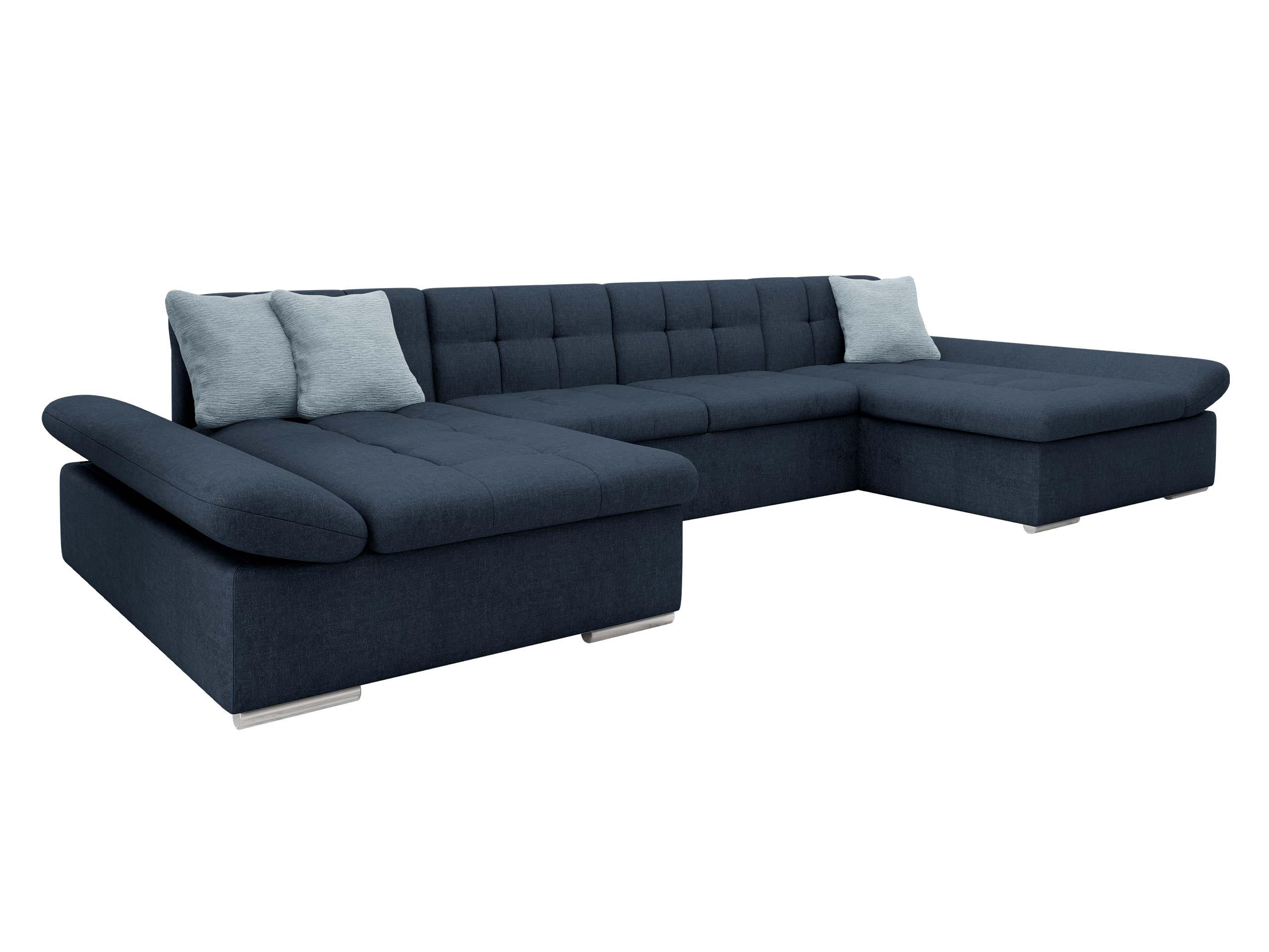 WOHNLANDSCHAFTEN Alia Premium - Blau/Hellblau, Holz/Textil (360/75/160cm) - MIRJAN24